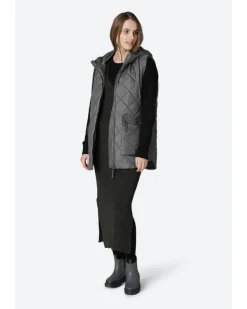 Aerial04 Quilted Hooded Hip Length Vest