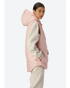 Aerial04 Quilted Hooded Hip Length Vest