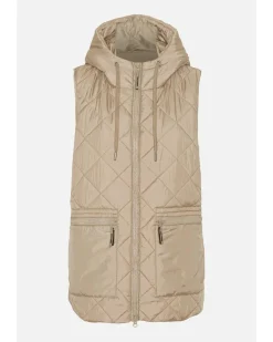 Aerial04 Quilted Hooded Hip Length Vest