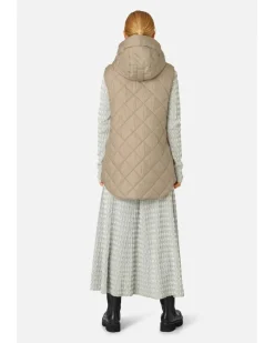 Aerial04 Quilted Hooded Hip Length Vest