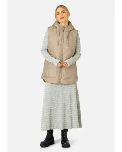 Aerial04 Quilted Hooded Hip Length Vest