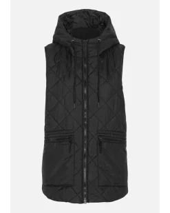 Aerial04 Quilted Hooded Hip Length Vest