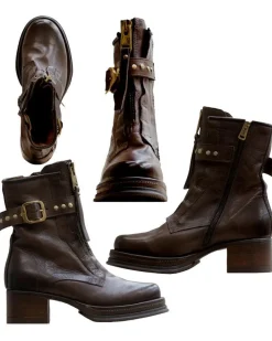 AS98 Double Zip Leather Boot