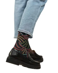 Bleu Foret Claws Patter Velvet Cotton Socks