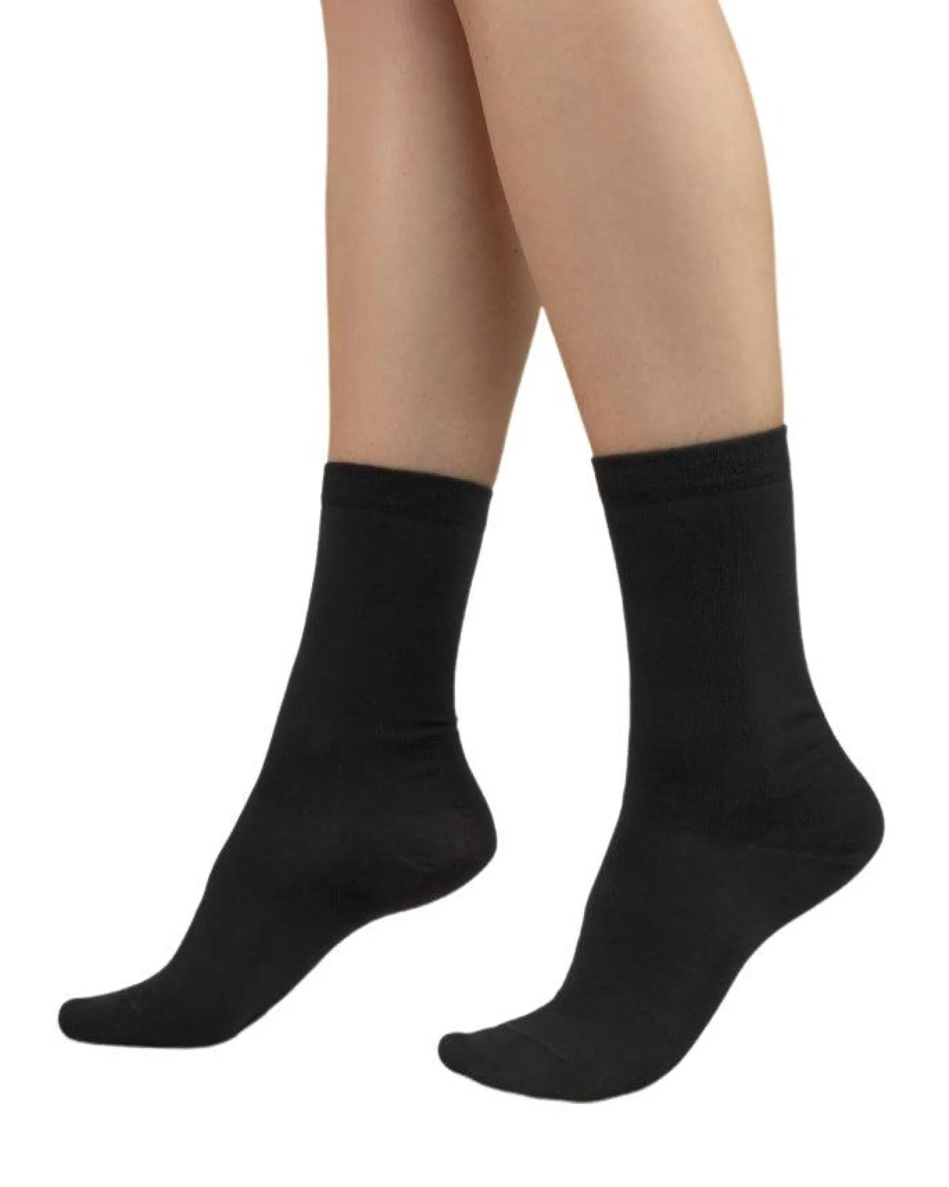 Bleu Foret Solid Color Cotton Socks Twin Pack