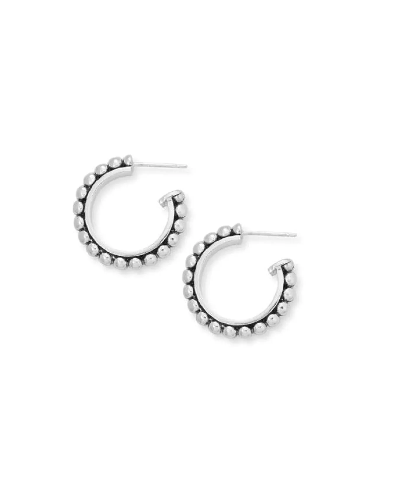 Bloodline Design Medium Beaded Hoop Earrings