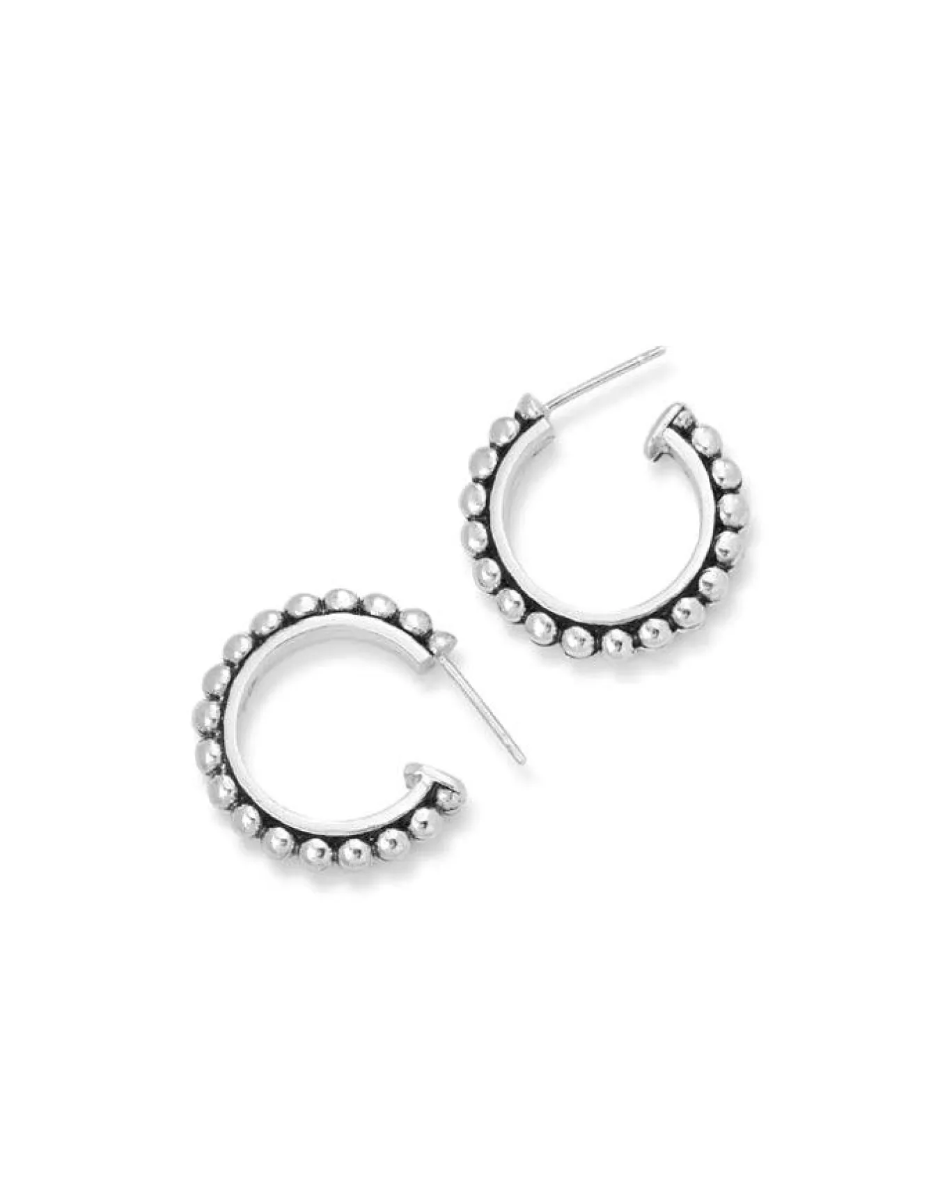 Bloodline Design Medium Beaded Hoop Earrings