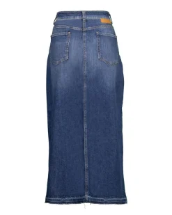 Cambio Hailey Slit Denim Jean Midi Skirt
