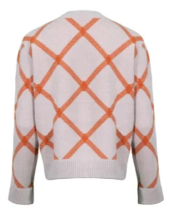 Cashmere Bias Plaid Pullover