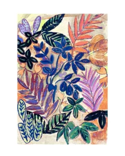 Cinzia Rocca Silk Orange Floral Maxi Scarf