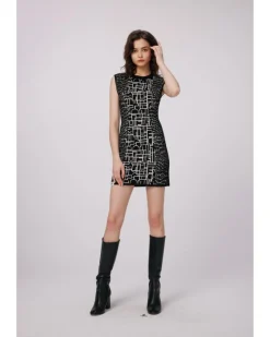 Diane Von Furstenberg Aviva Reversible Logo Mini Dress