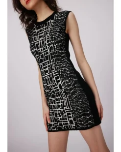 Diane Von Furstenberg Aviva Reversible Logo Mini Dress