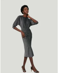 Diane Von Furstenberg Chrisey Metallic Dress