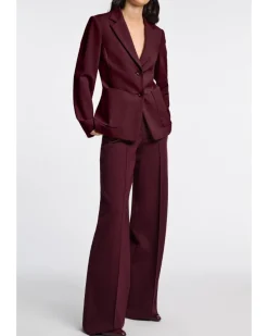 Dorothee Schumacher Emotional Essence Wide Leg Pants Dark Burgundy