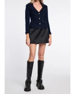 Dorothee Schumacher Fluffy Statements Knit Blazer Style Cardigan