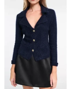 Dorothee Schumacher Fluffy Statements Knit Blazer Style Cardigan