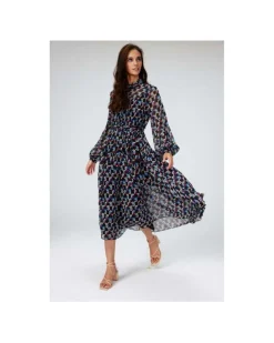 DVF Kent Geo Illusion Print Dress