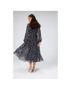 DVF Kent Geo Illusion Print Dress