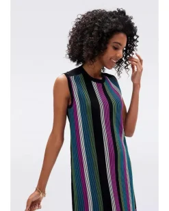 DVF Meta Sleeveless Stripe Dress