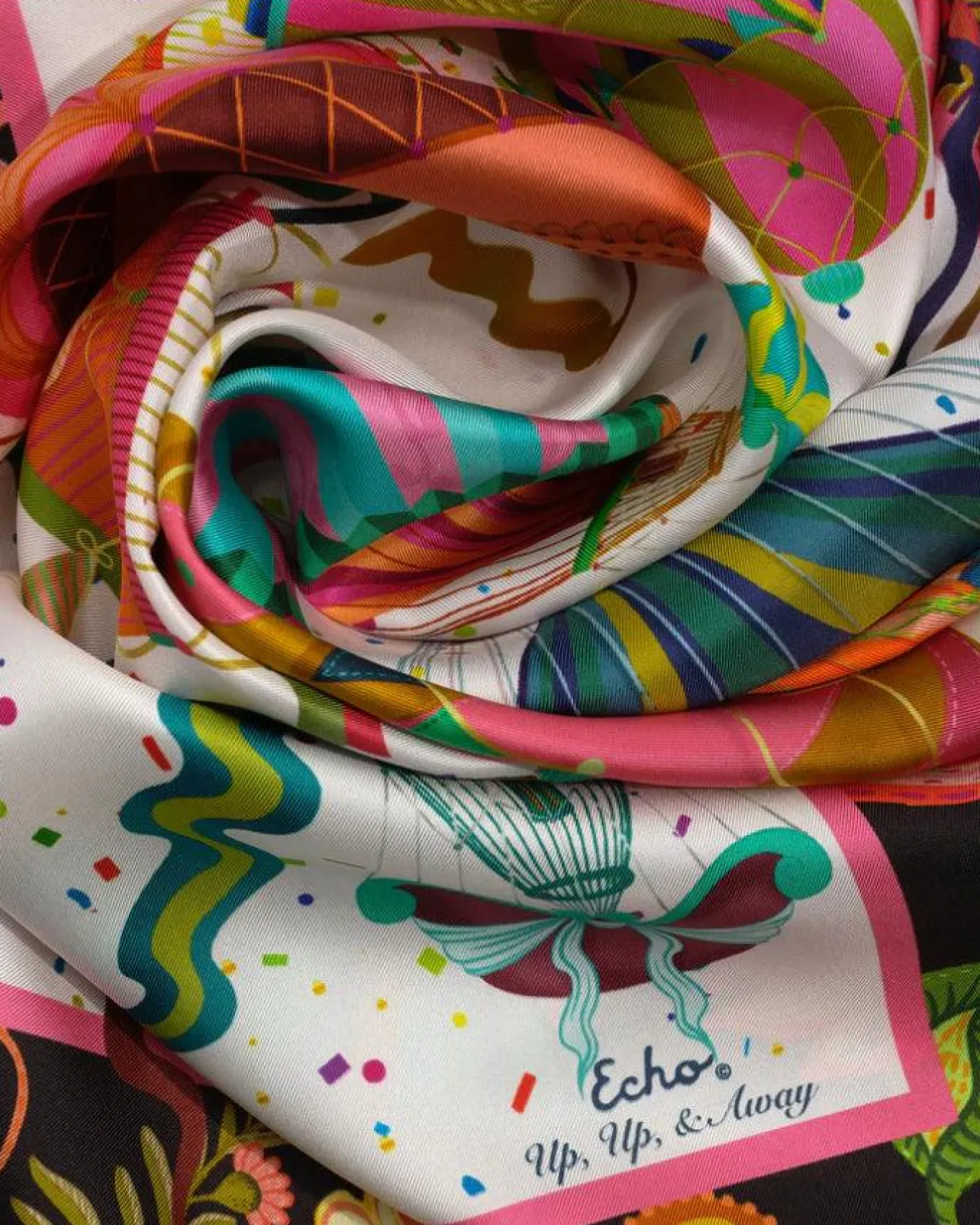 Echo Up Up And Away Silk Scarf
