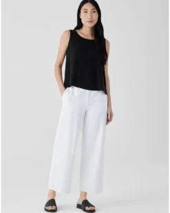 Eileen Fisher Cotton Blend Ponte Wide Leg Pant