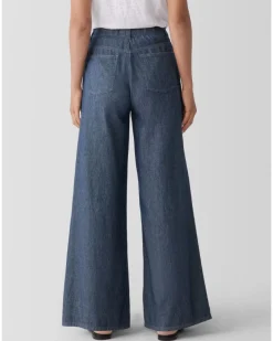 Eileen Fisher Cotton Twill Wide Leg Pant