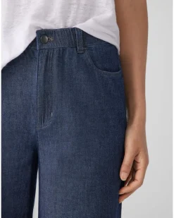 Eileen Fisher Cotton Twill Wide Leg Pant