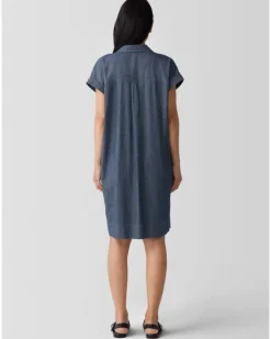 Eileen Fisher Cotton Twill Shirt Dress