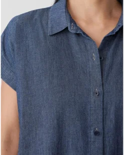 Eileen Fisher Cotton Twill Shirt Dress