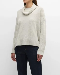 Eileen Fisher Cowl Neck Chenille Pullover