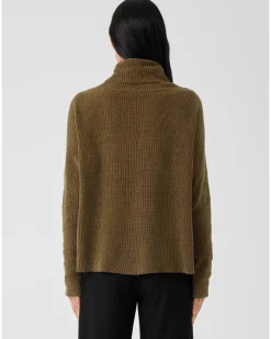 Eileen Fisher Cowl Neck Chenille Pullover