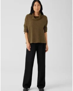 Eileen Fisher Cowl Neck Chenille Pullover