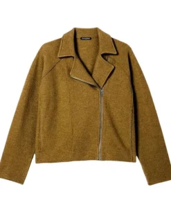 Eileen Fisher Lightweight Boiled Wool Motorcycle Jacket
