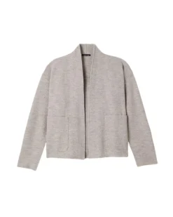 Eileen Fisher Lightweight Boiled Wool High Collar Jacket