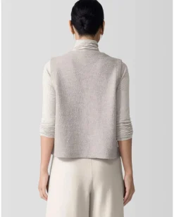 Eileen Fisher Lightweight Boiled Wool Vest