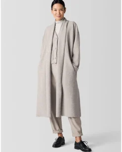 Eileen Fisher Lightweight Boiled Wool Icon Coat