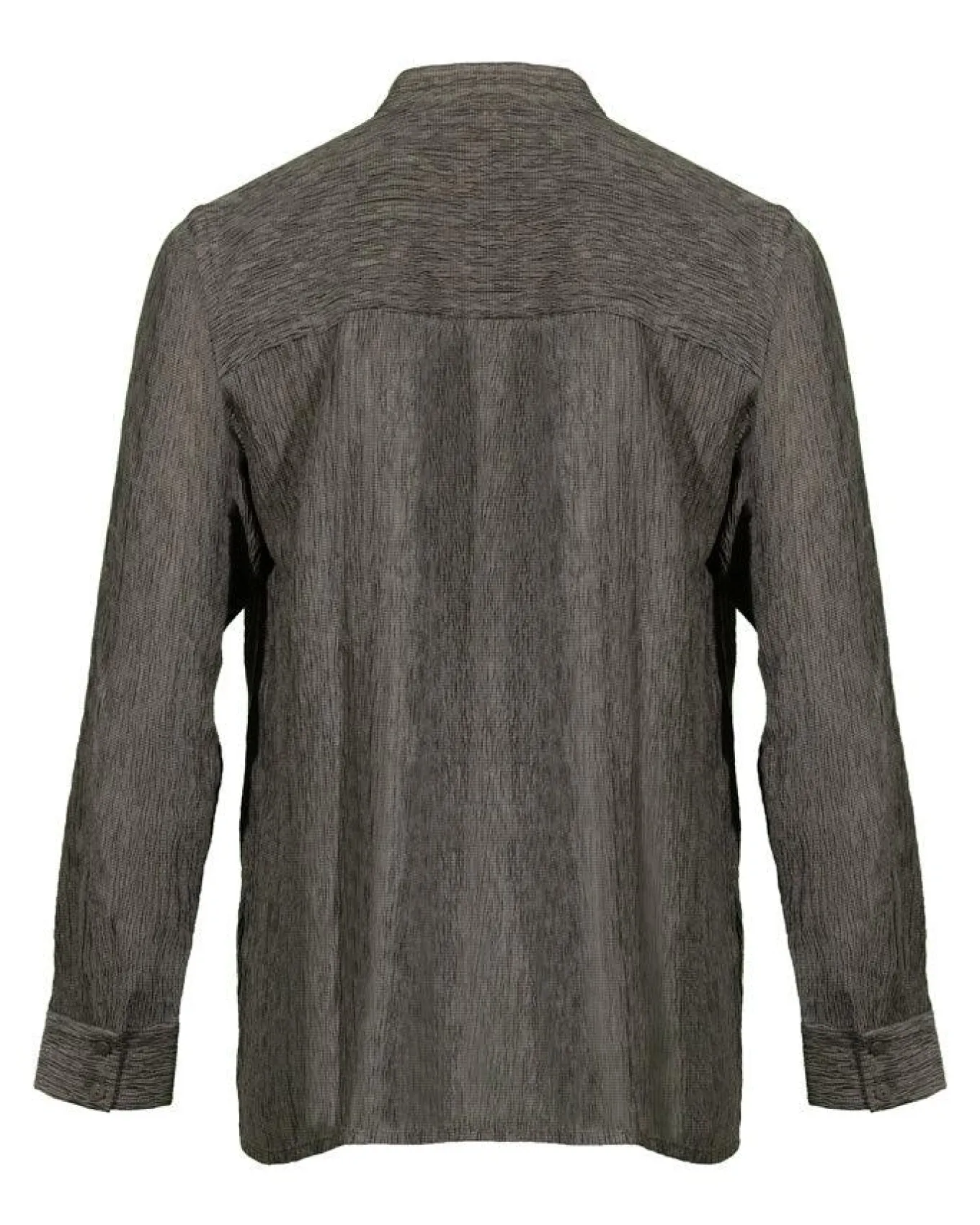 Eileen Fisher Mandarin Collar Plisse Long Shirt