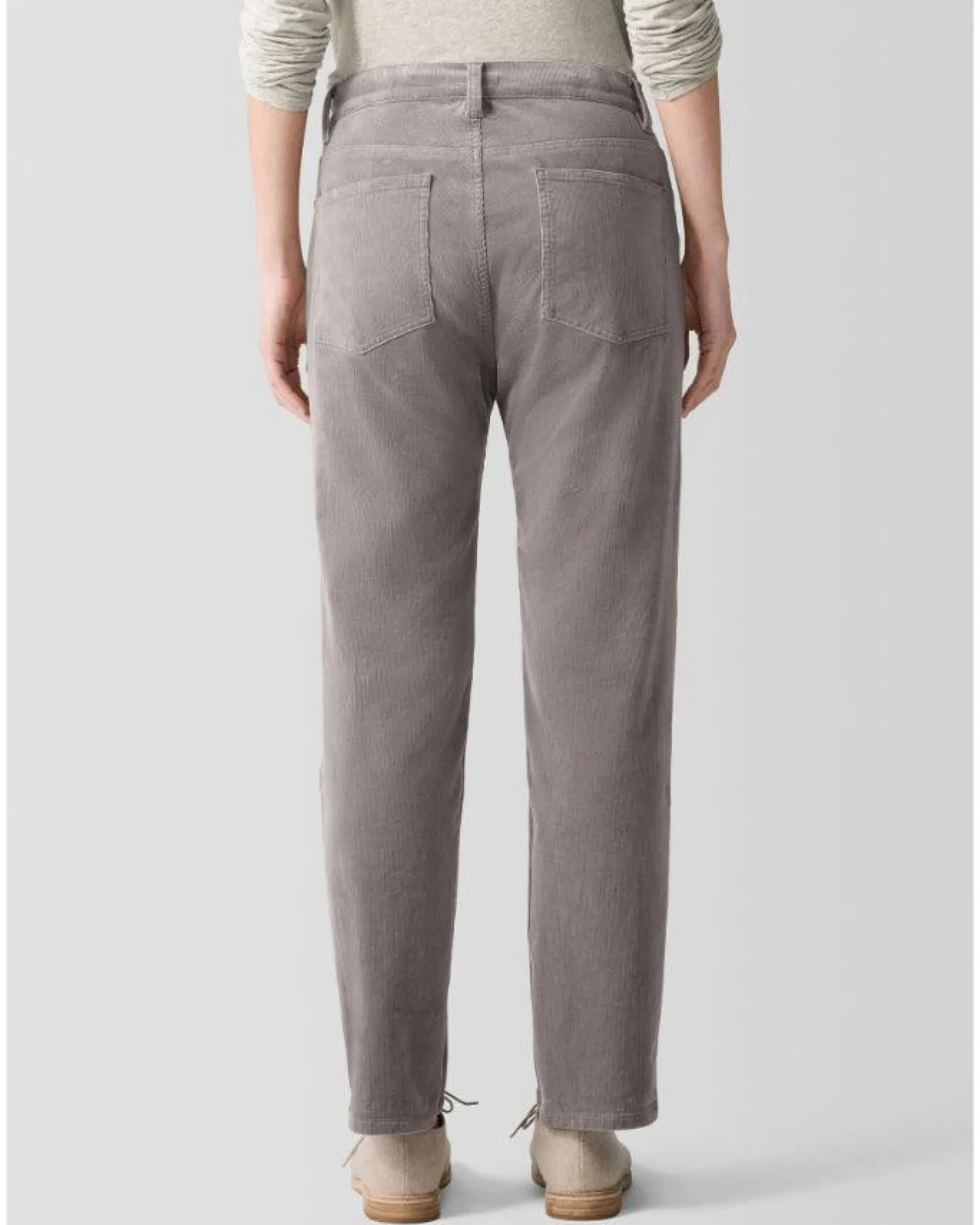 Eileen Fisher Organic Cotton Stretch Corduroy Straight Pant