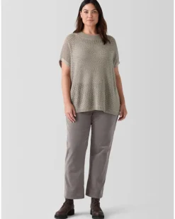 Eileen Fisher Organic Cotton Stretch Corduroy Straight Pant
