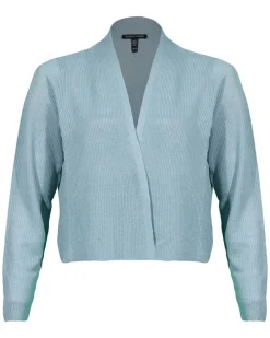 Eileen Fisher Organic Linen Cotton Airy Tuck Cropped Cardigan