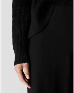 Eileen Fisher Stretch Crepe Wide Leg Pant