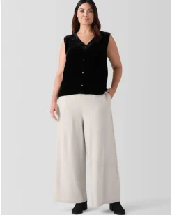Eileen Fisher Velvet V-Neck Vest