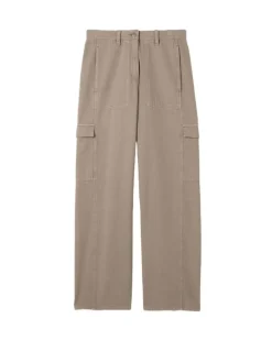 Eileen Fisher Wide Leg Cotton Utility Cargo Pant