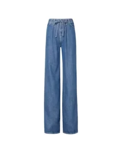 Frame Drawstring Wide Leg Jeans