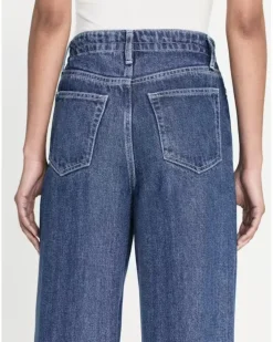 Frame Drawstring Wide Leg Jeans
