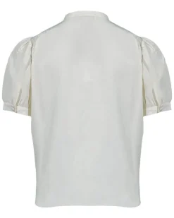 Frame Lace Shoulder Inset Blouse