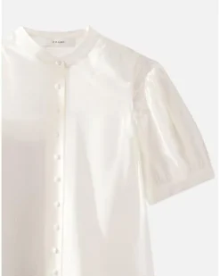 Frame Lace Shoulder Inset Blouse