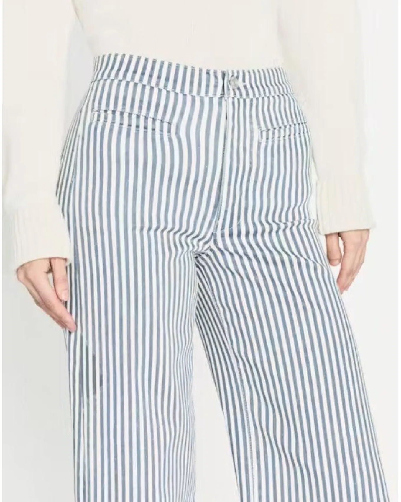 Frame Tailored Nautical Striped Trouser