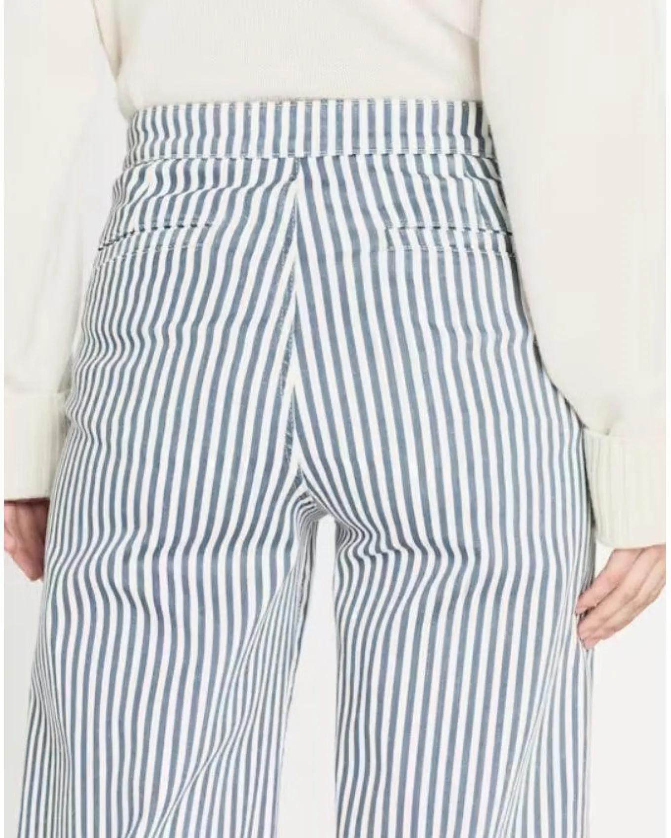 Frame Tailored Nautical Striped Trouser