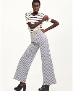 Frame Tailored Nautical Striped Trouser